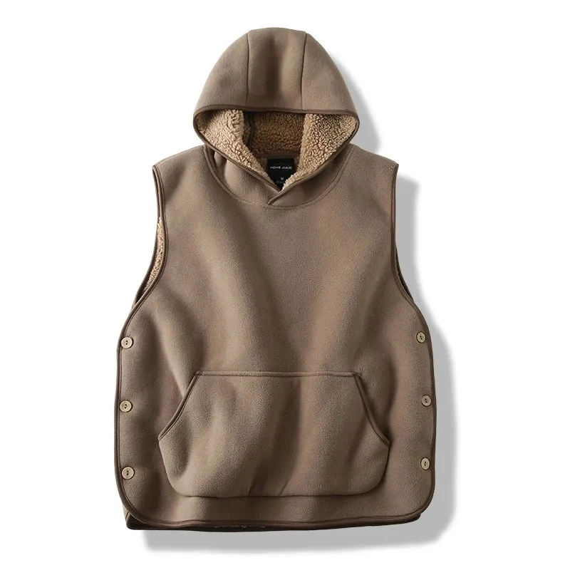 Black Oak Fleece Hooded Vest