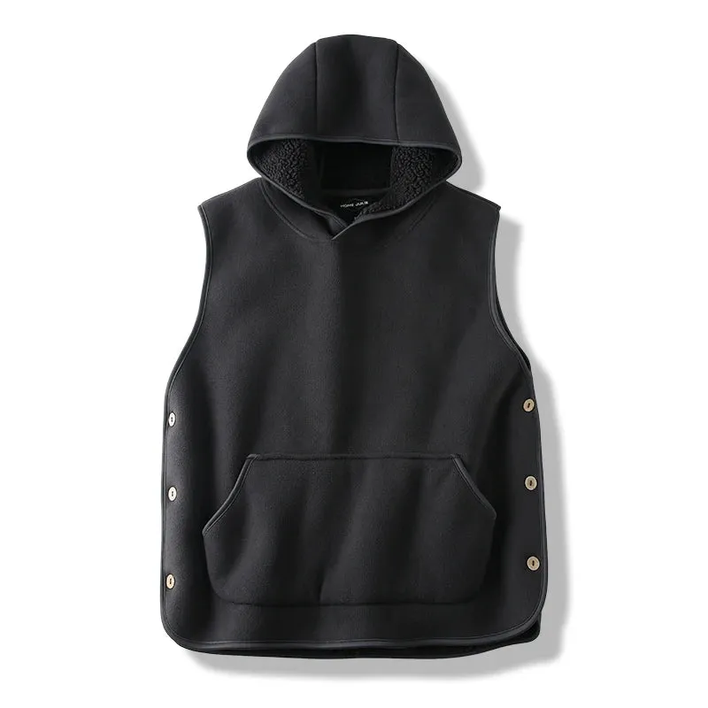 Black Oak Fleece Hooded Vest