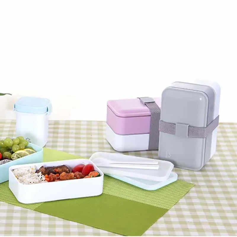 Convenient Portable Eco-Friendly Plastic Lunch Set