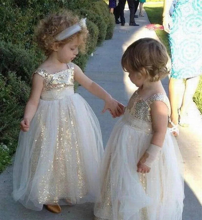Flower Girl dresses / Long Sequined dress