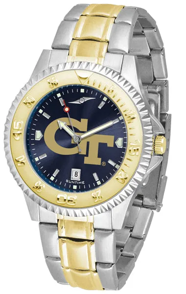 Georgia Tech Competitor Two-Tone Men’s Watch - AnoChrome