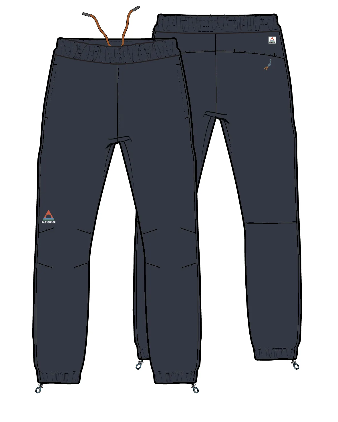 Gusto Recycled Windshell Trouser - Charcoal