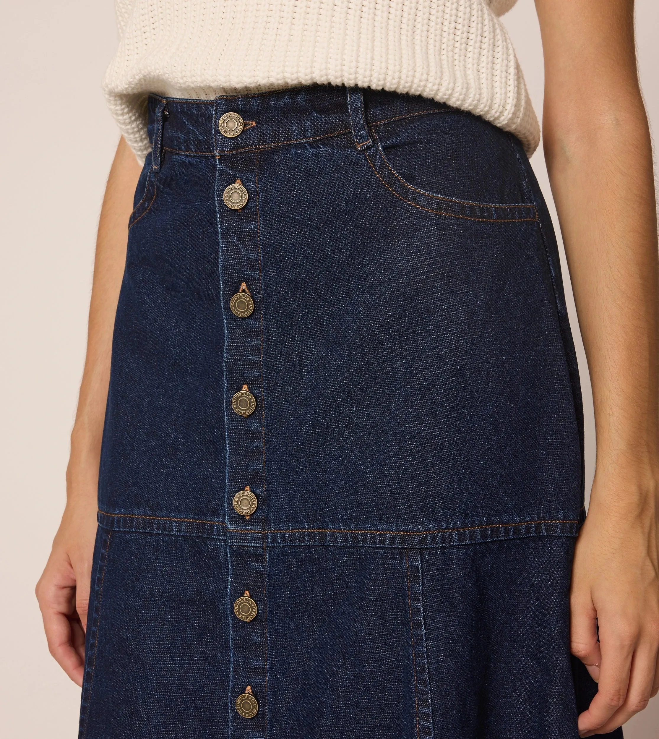 Josie Midi Skirt | Dark Denim