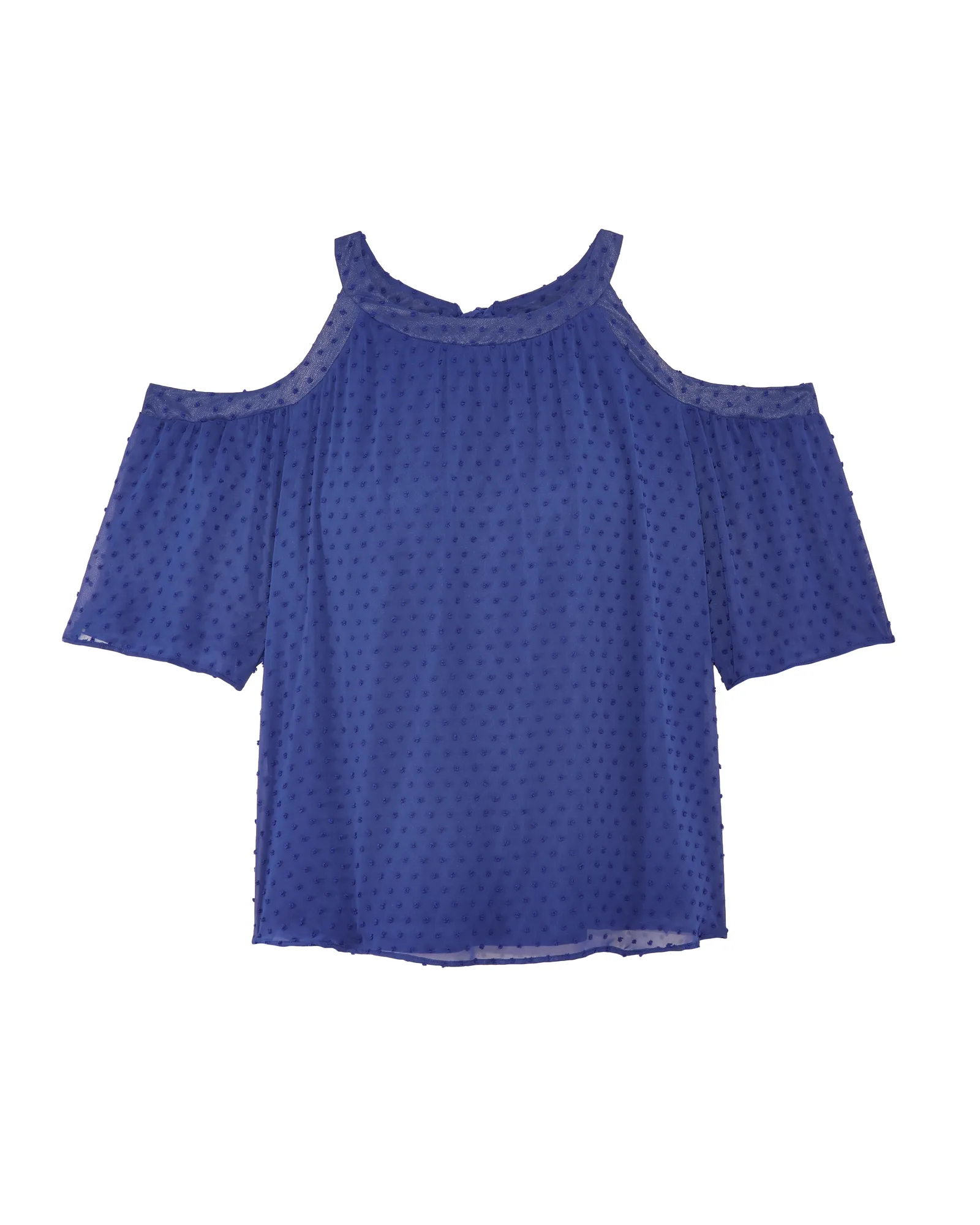 Mai Halter Neck Cold Shoulder Blouse | Royal Blue