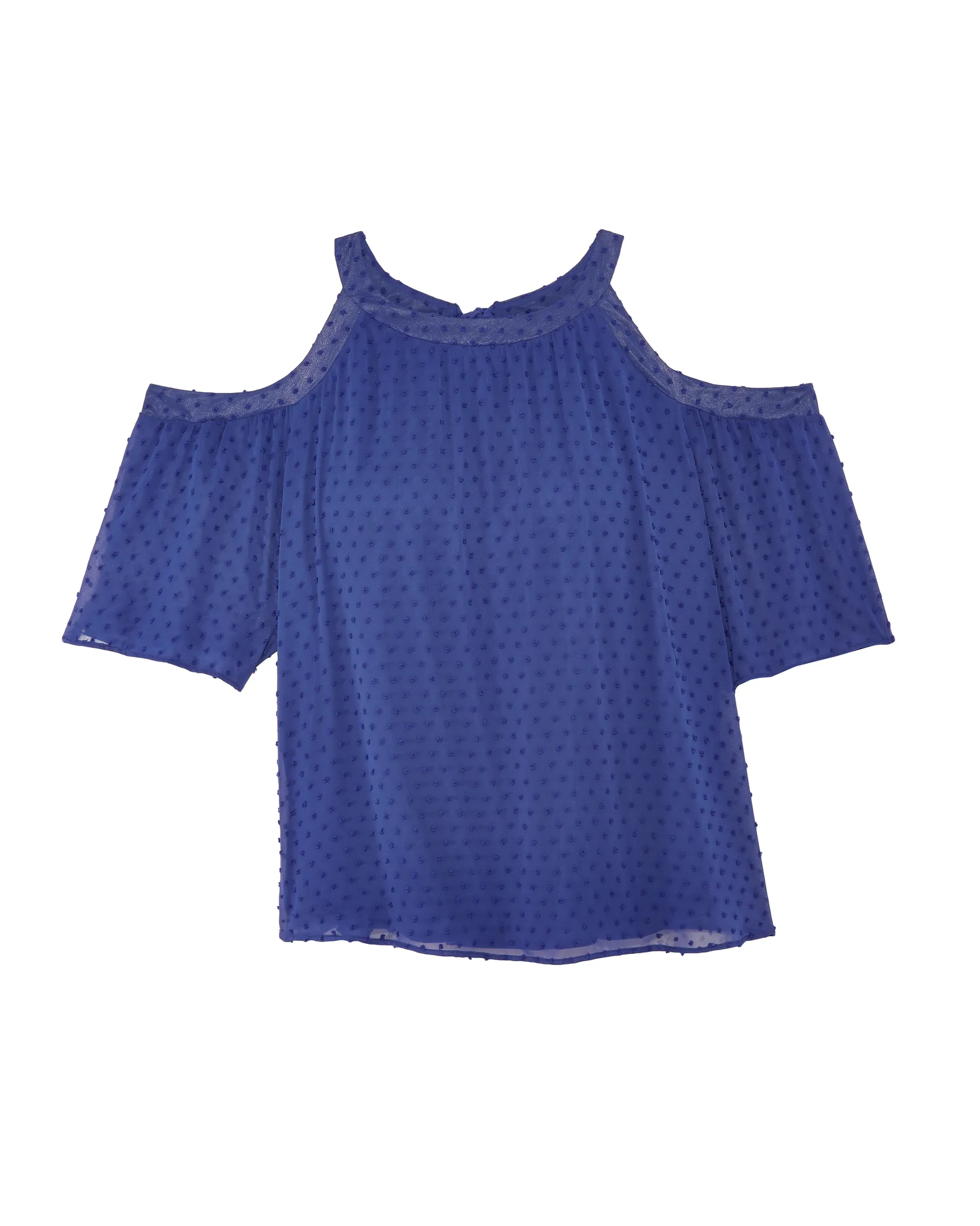 Mai Halter Neck Cold Shoulder Blouse | Royal Blue