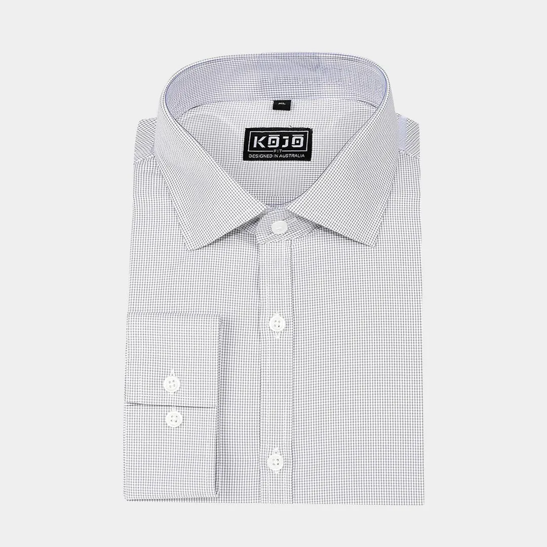 Performance Bamboo Dress Shirt - Black Microcheck