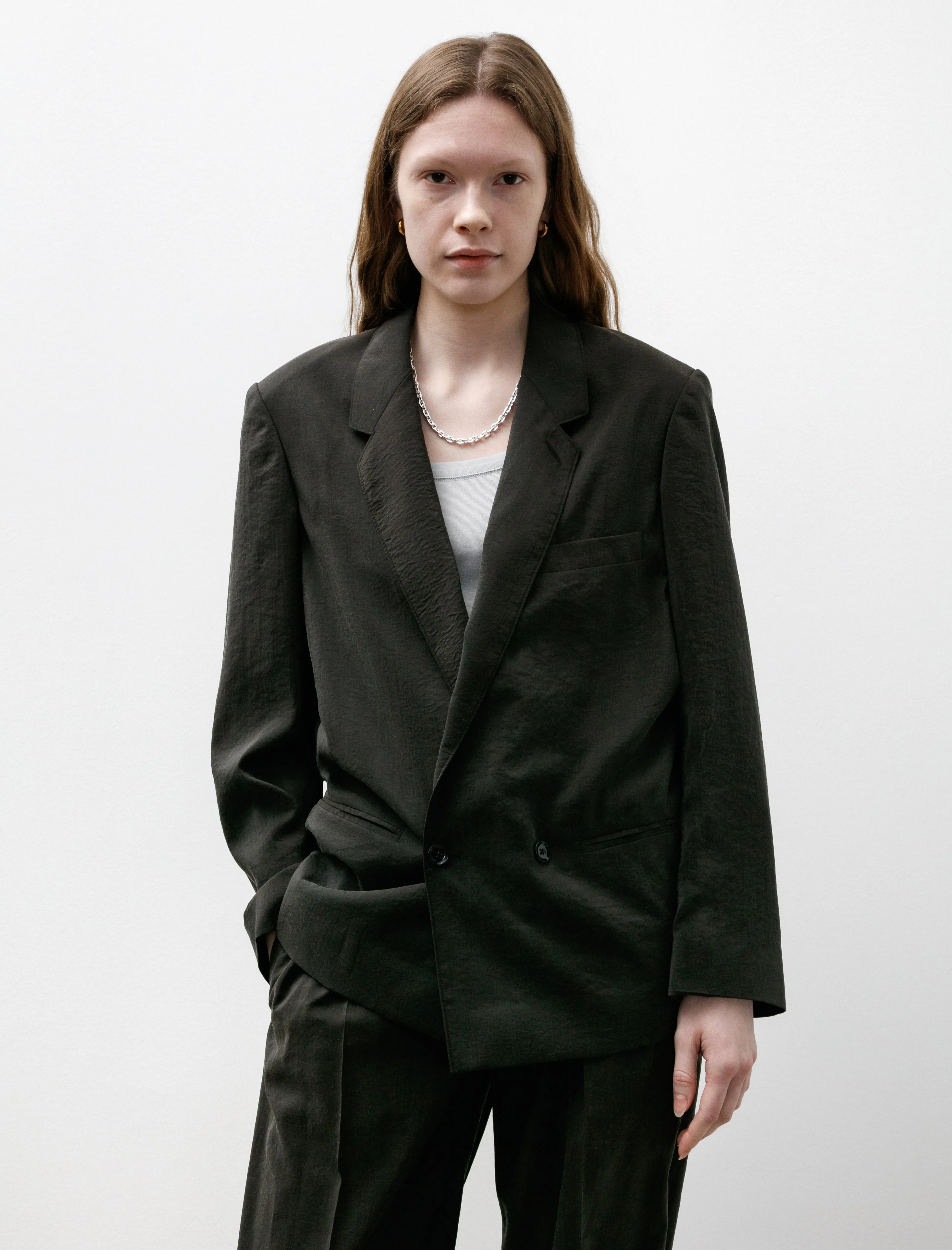 Soft Tailored Jacket Dark Espresso