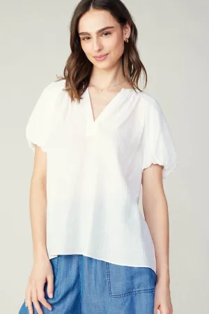 Split Neck SS Blouse