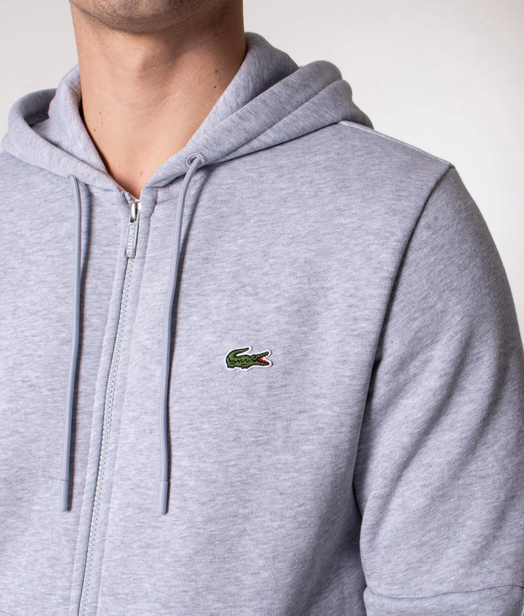 Tape Detail  Zip Through Hoodie