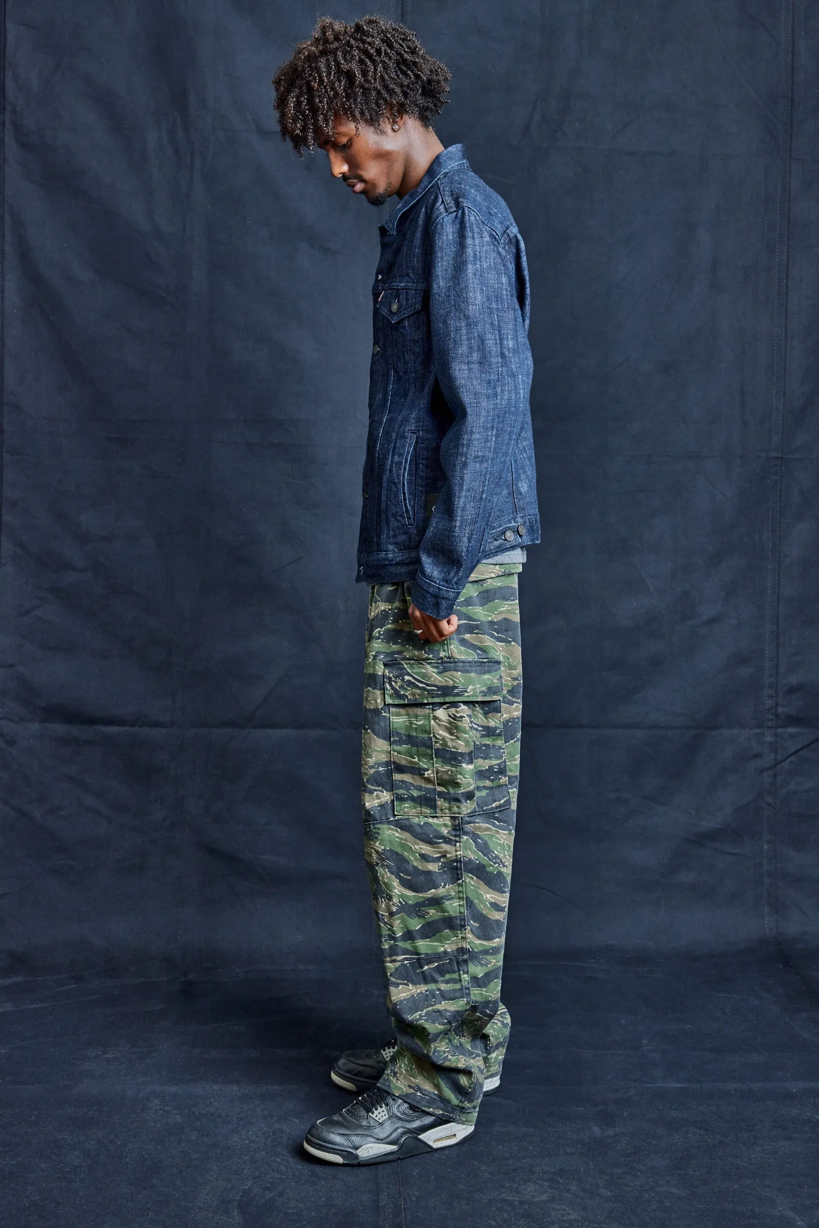 Tiger Stripe Cargo Trousers