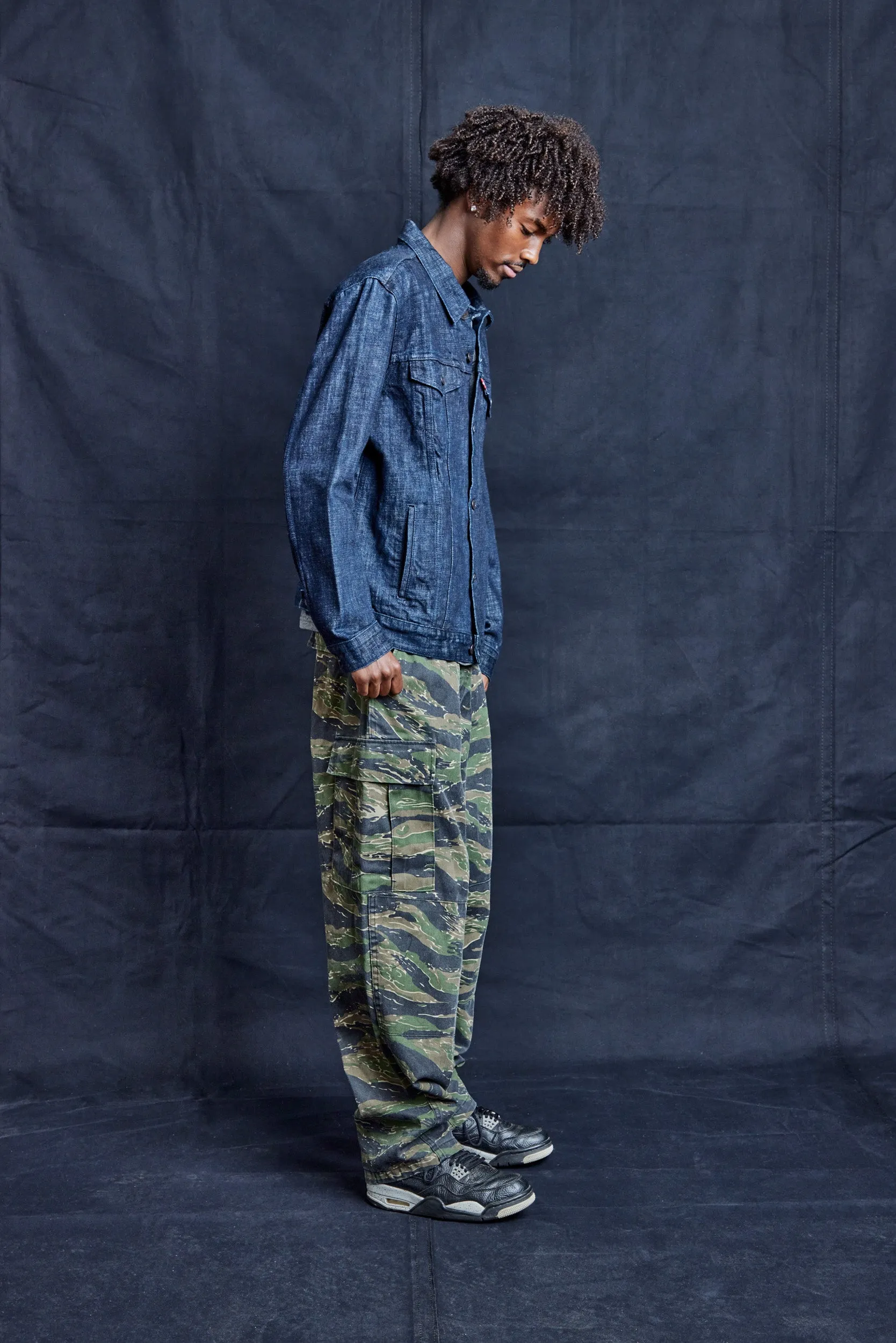 Tiger Stripe Cargo Trousers