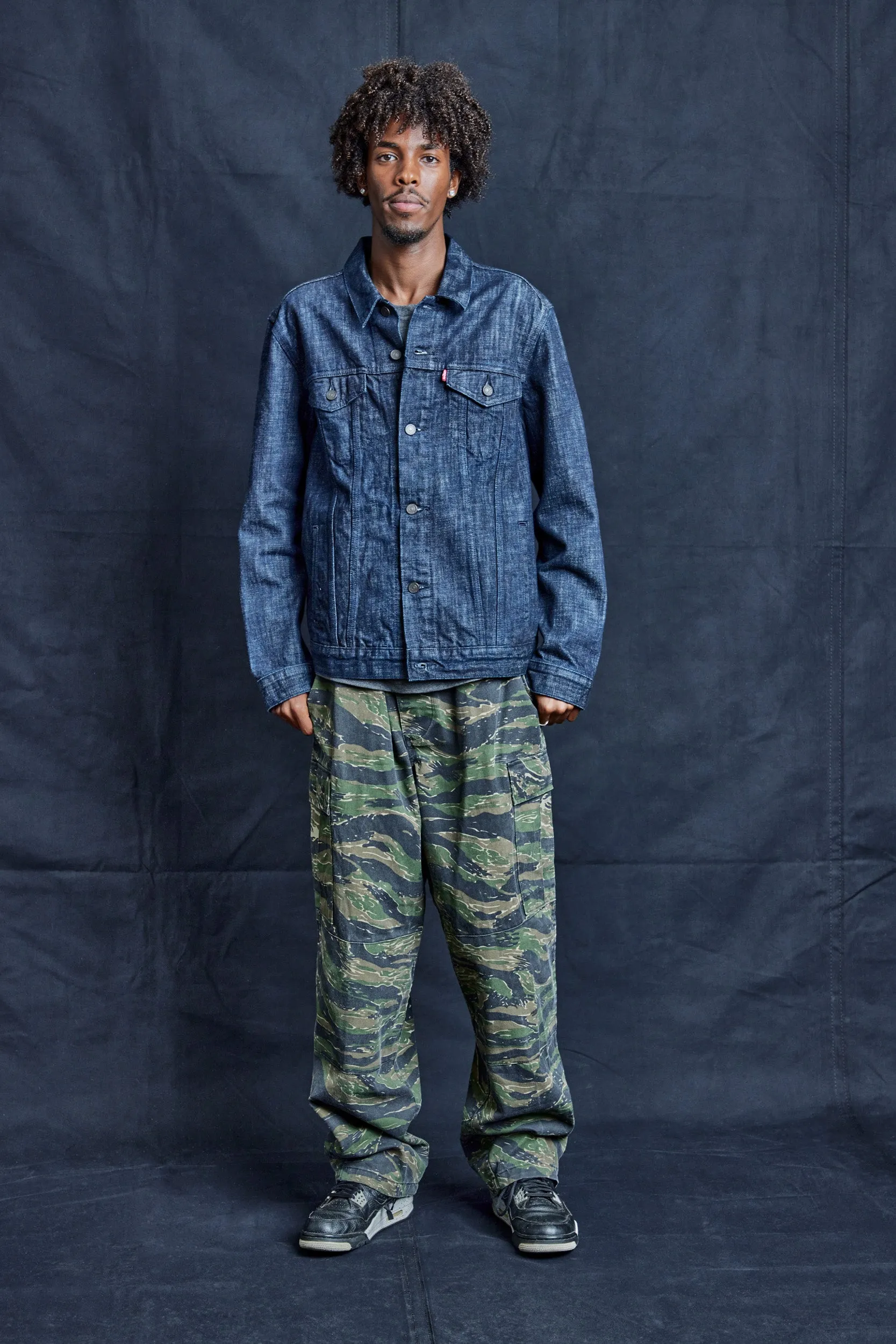 Tiger Stripe Cargo Trousers