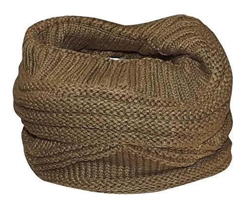 Trendy and Warm Zig Zag Crochet Knit Convertible Beanie Neck wear