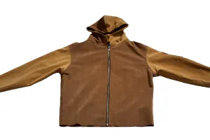 Two Tone Suede Hoodie