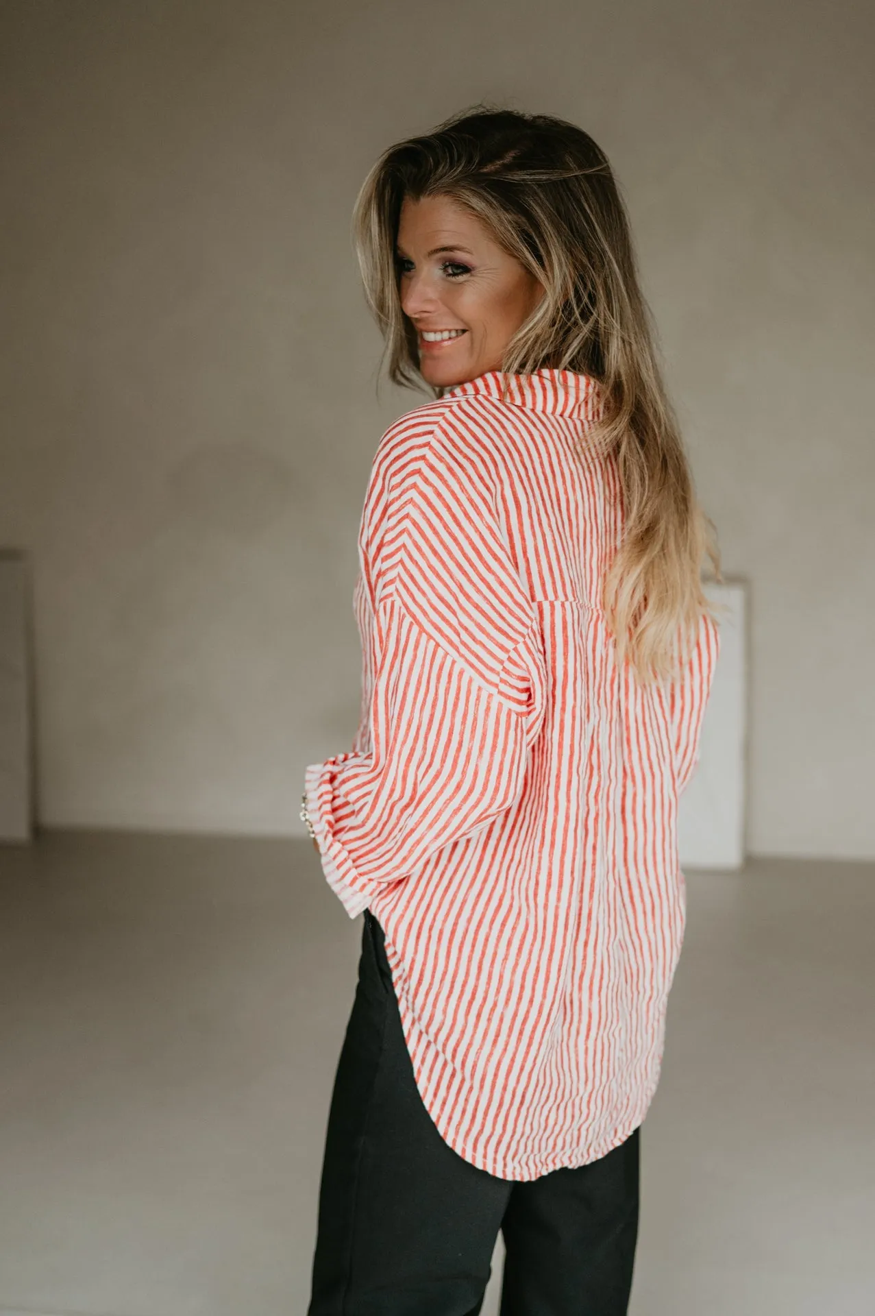 Vigno blouse I Striped Red