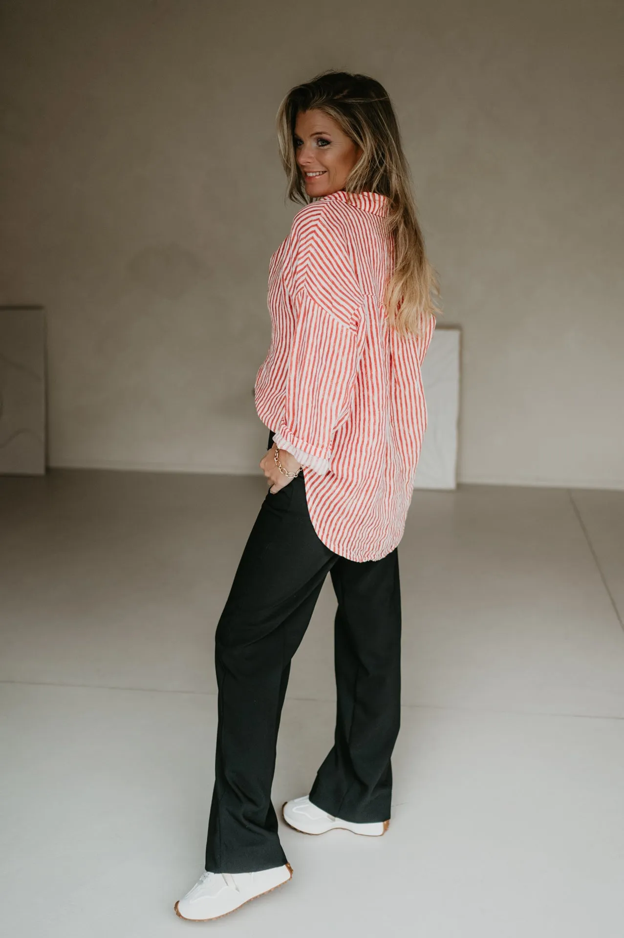 Vigno blouse I Striped Red