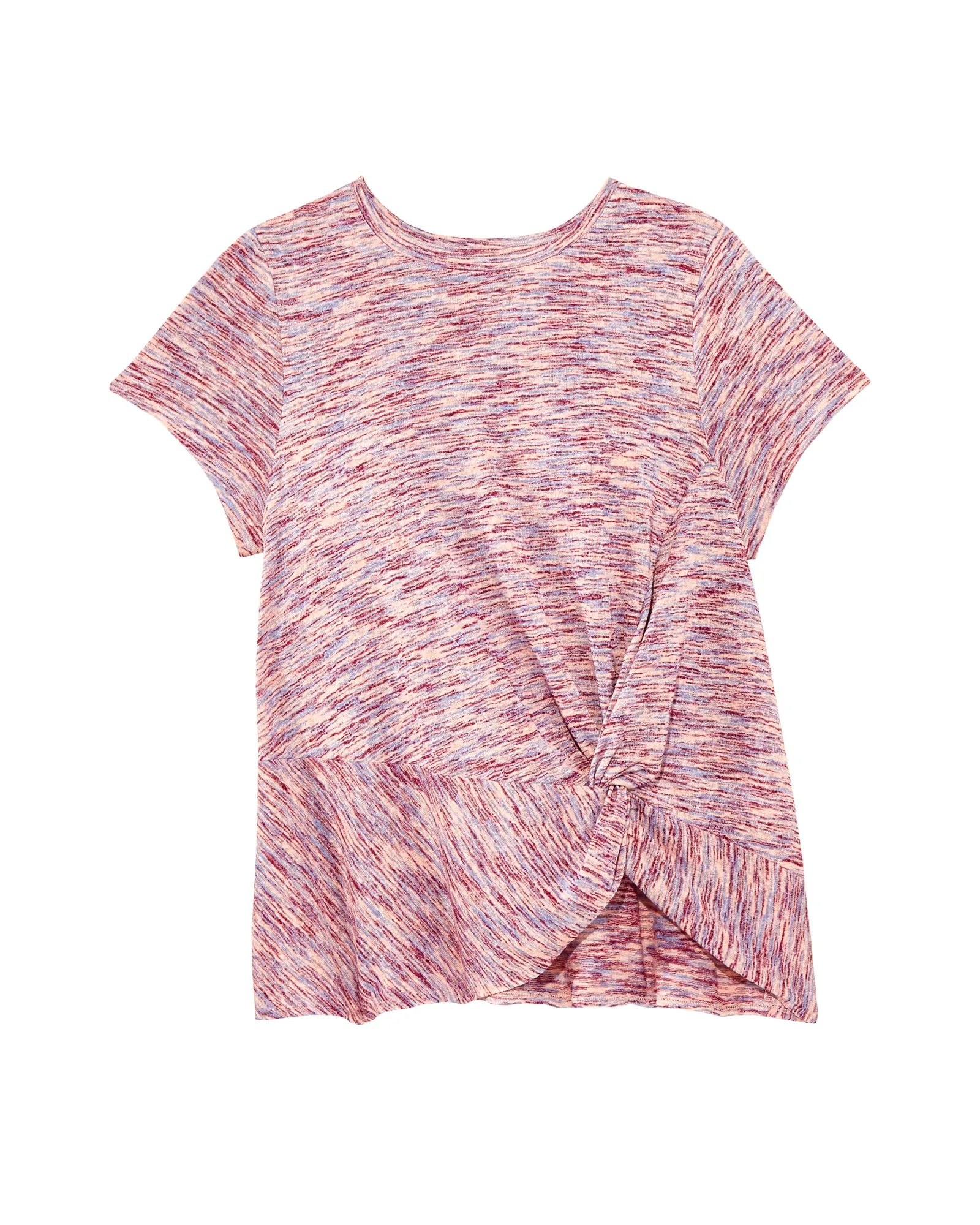 Violet Side Knot Tee | Ivory / Pink